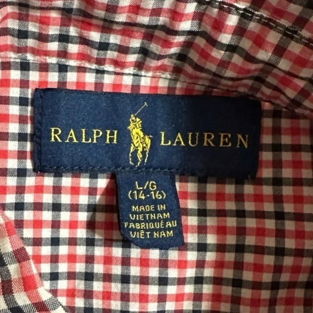 Big Boys Ralph Lauren Long Sleeve Button Down Shirt
Large 14/16 Navy and‎ Red - Picture 4 of 6